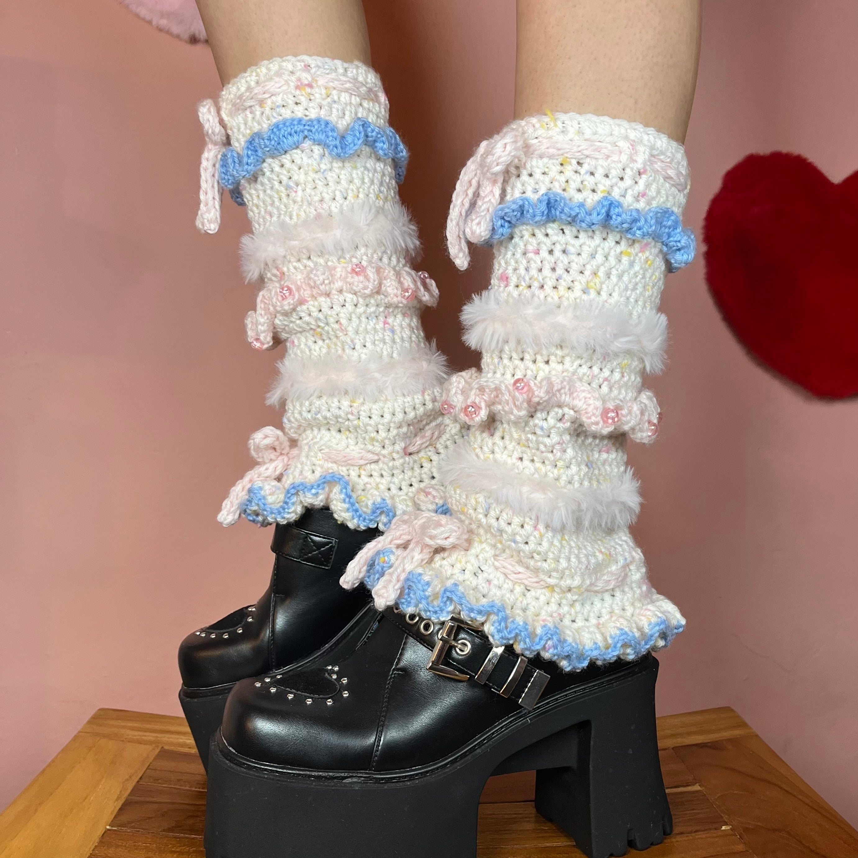 Layer Cake Leg Warmers (Sprinkle Cake/Fluffy)
