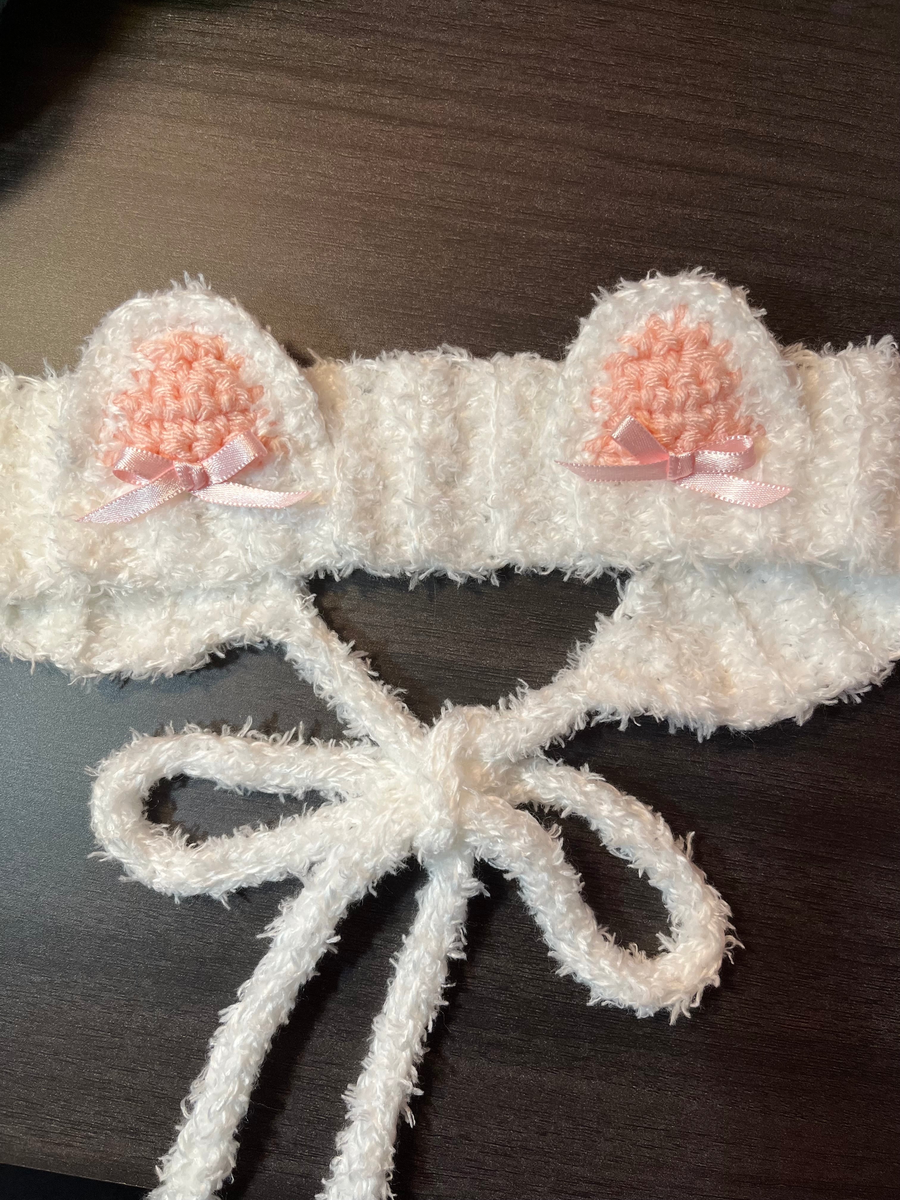Ferret Headband/ Ear Warmer (Fluffy/Bows)