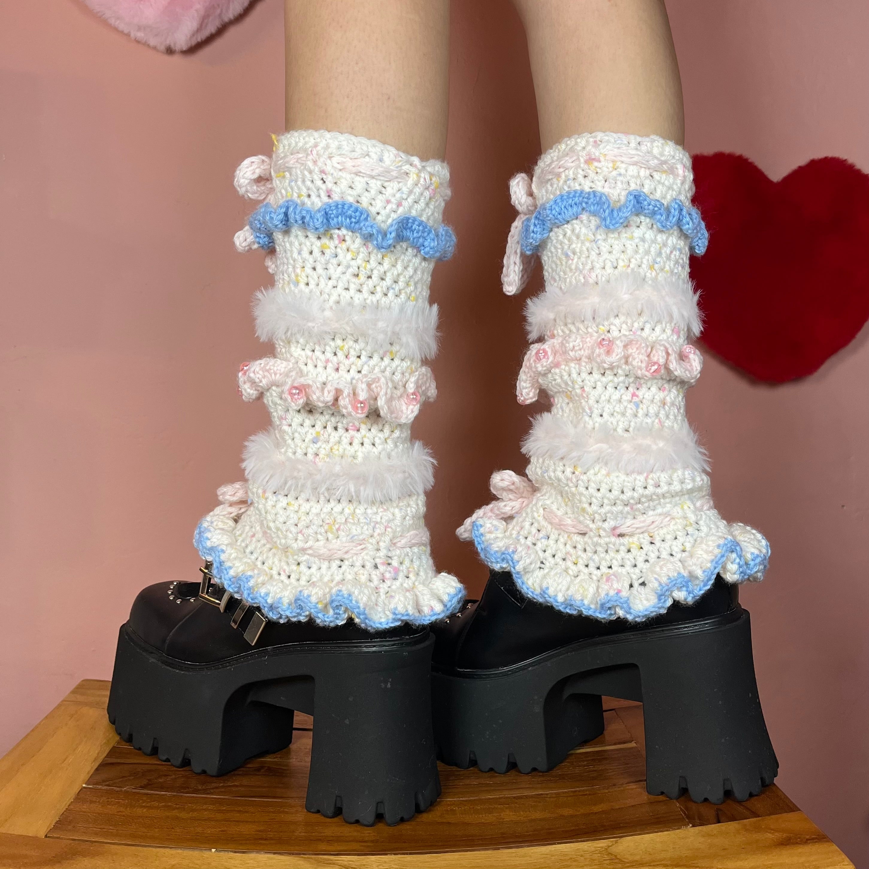 Layer Cake Leg Warmers (Sprinkle Cake/Fluffy)