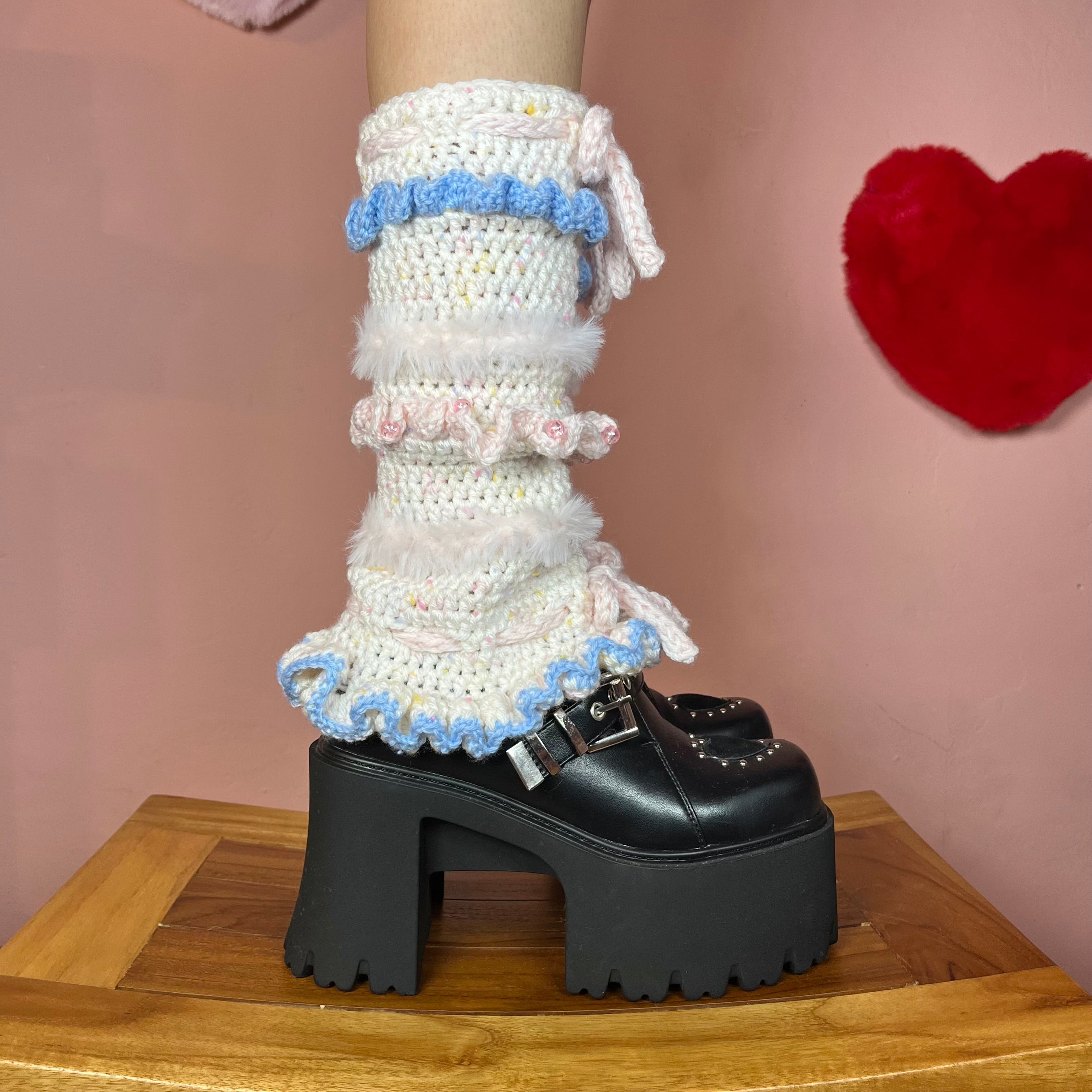 Layer Cake Leg Warmers (Sprinkle Cake/Fluffy)