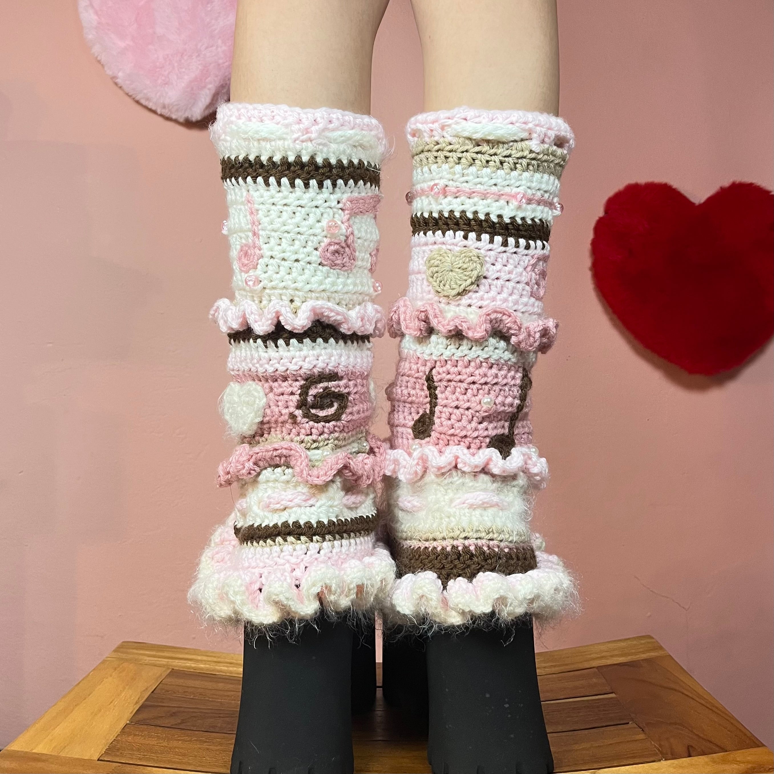 Love Note Flared Leg Warmers