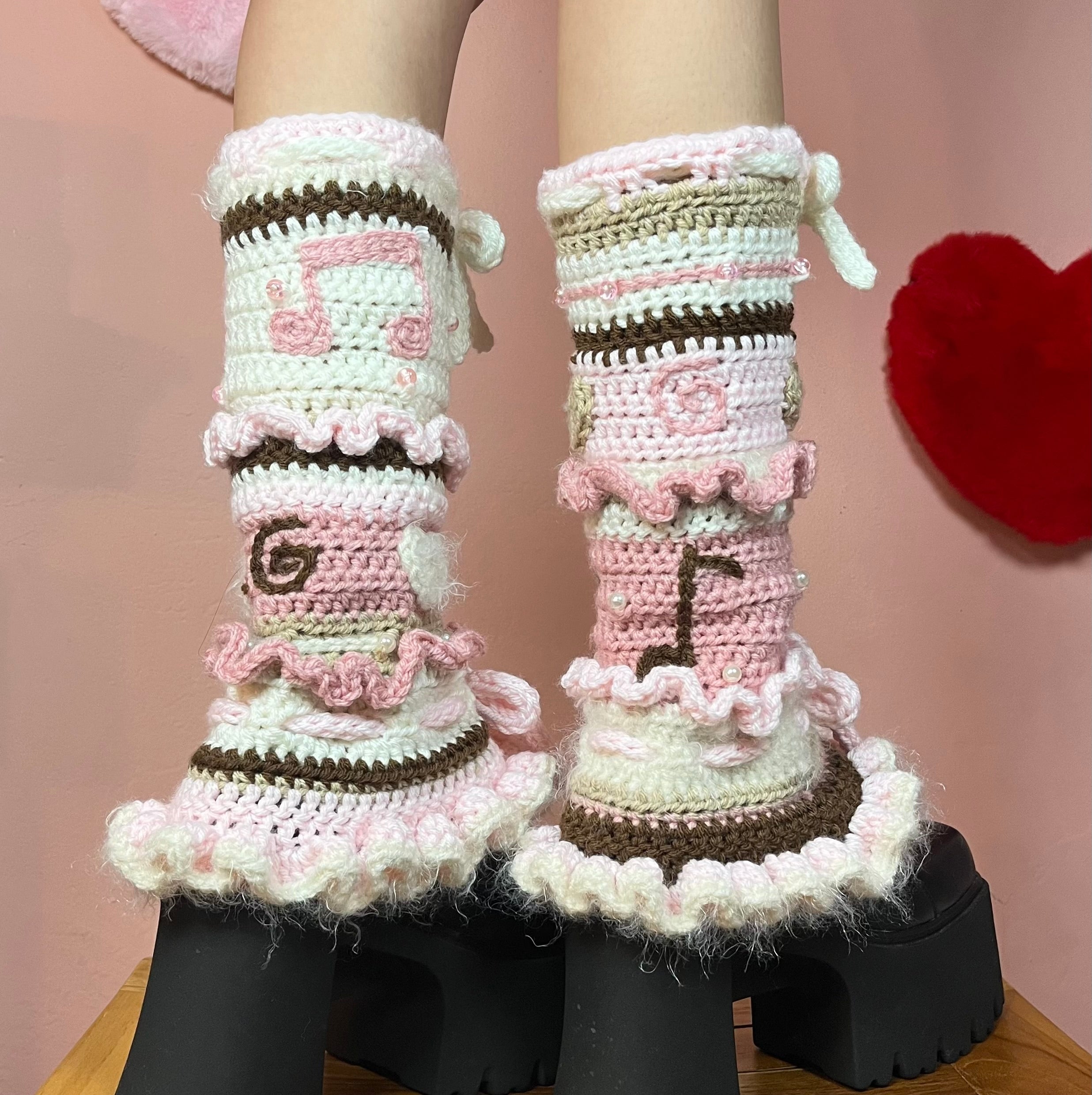 Love Note Flared Leg Warmers