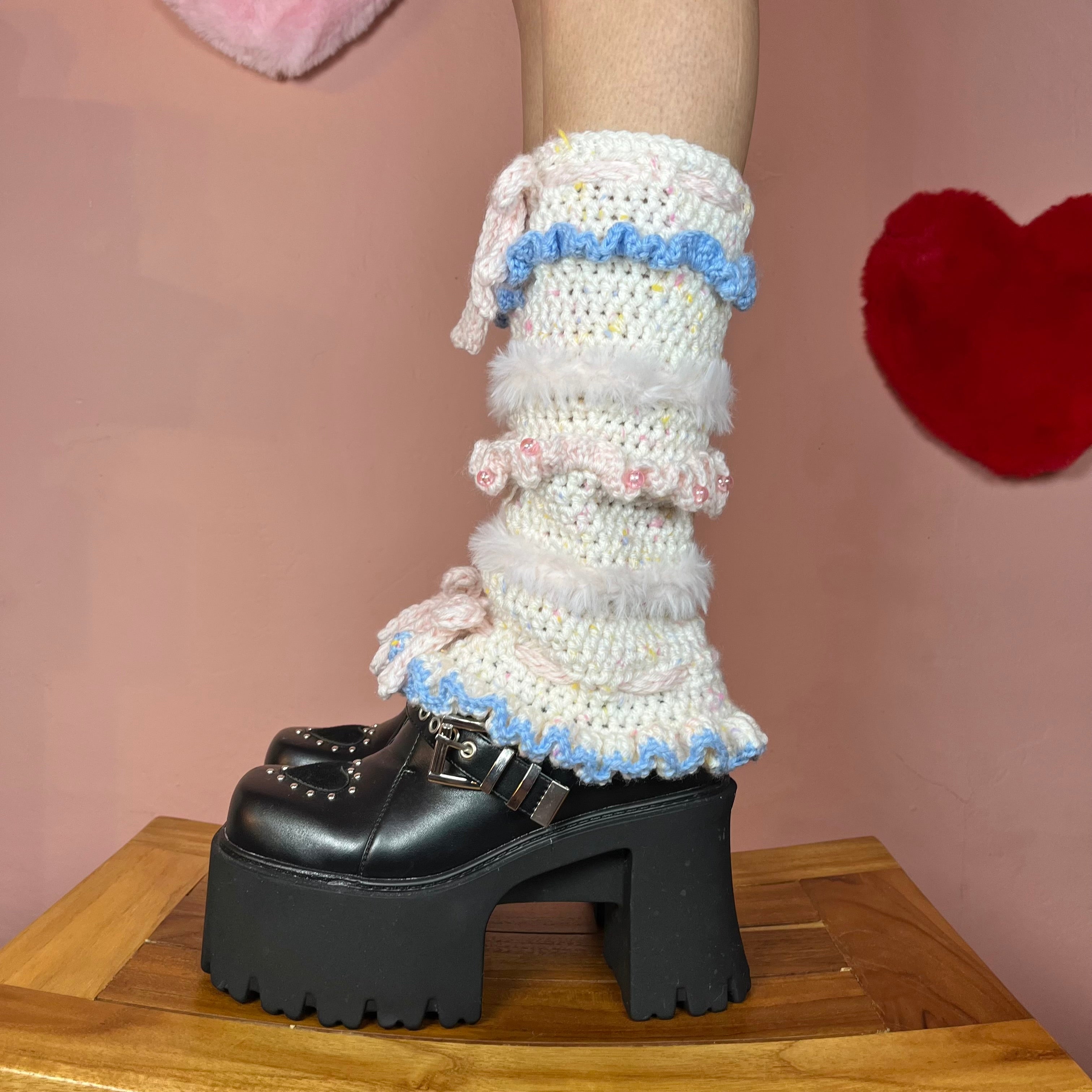 Layer Cake Leg Warmers (Sprinkle Cake/Fluffy)