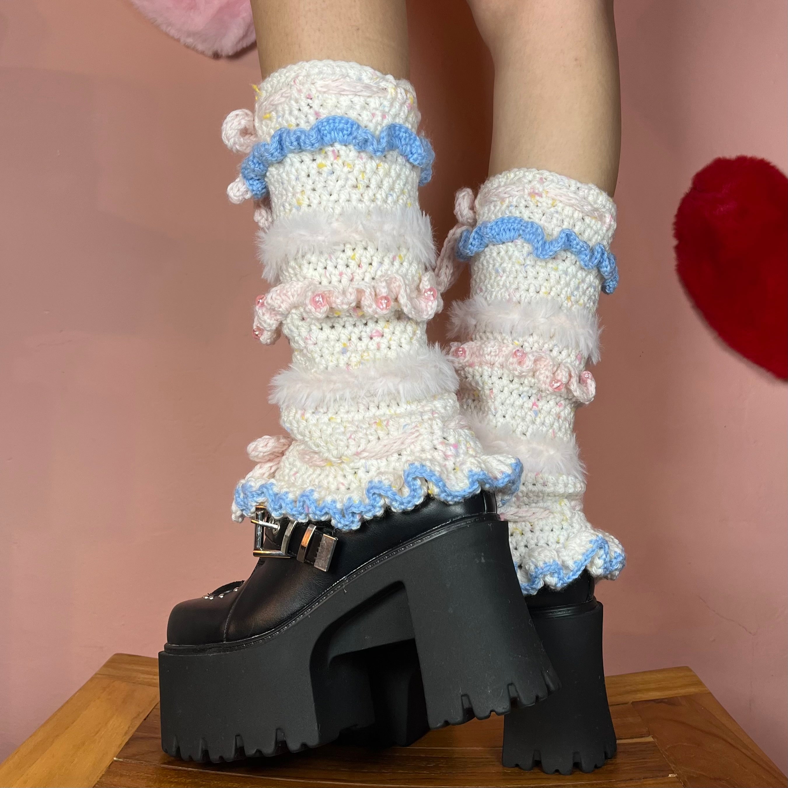 Layer Cake Leg Warmers (Sprinkle Cake/Fluffy)