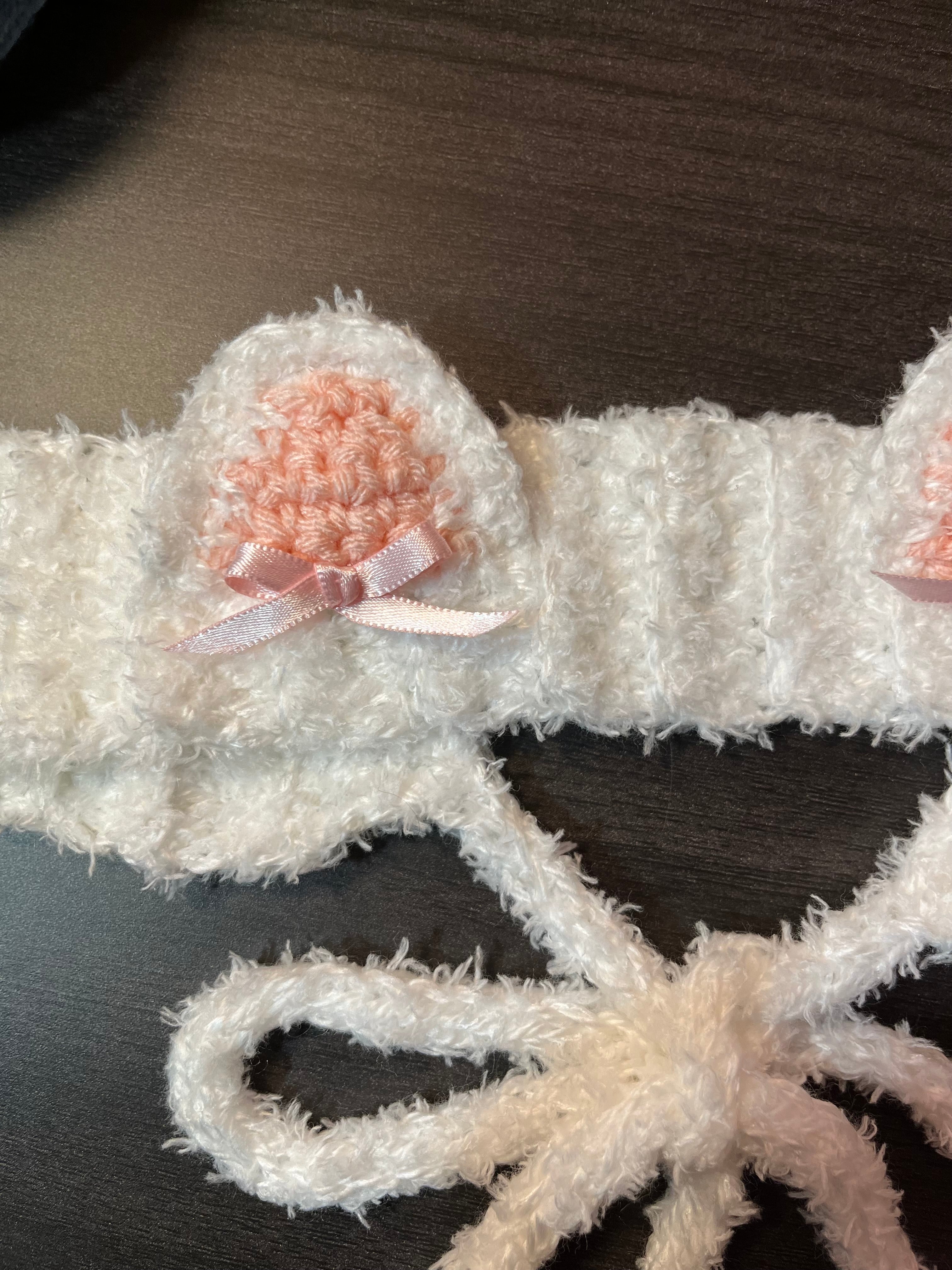 Ferret Headband/ Ear Warmer (Fluffy/Bows)