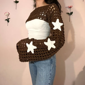 Starstruck Bolero Shrug (Brown/White)