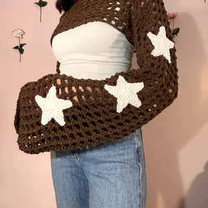 Starstruck Bolero Shrug (Brown/White)