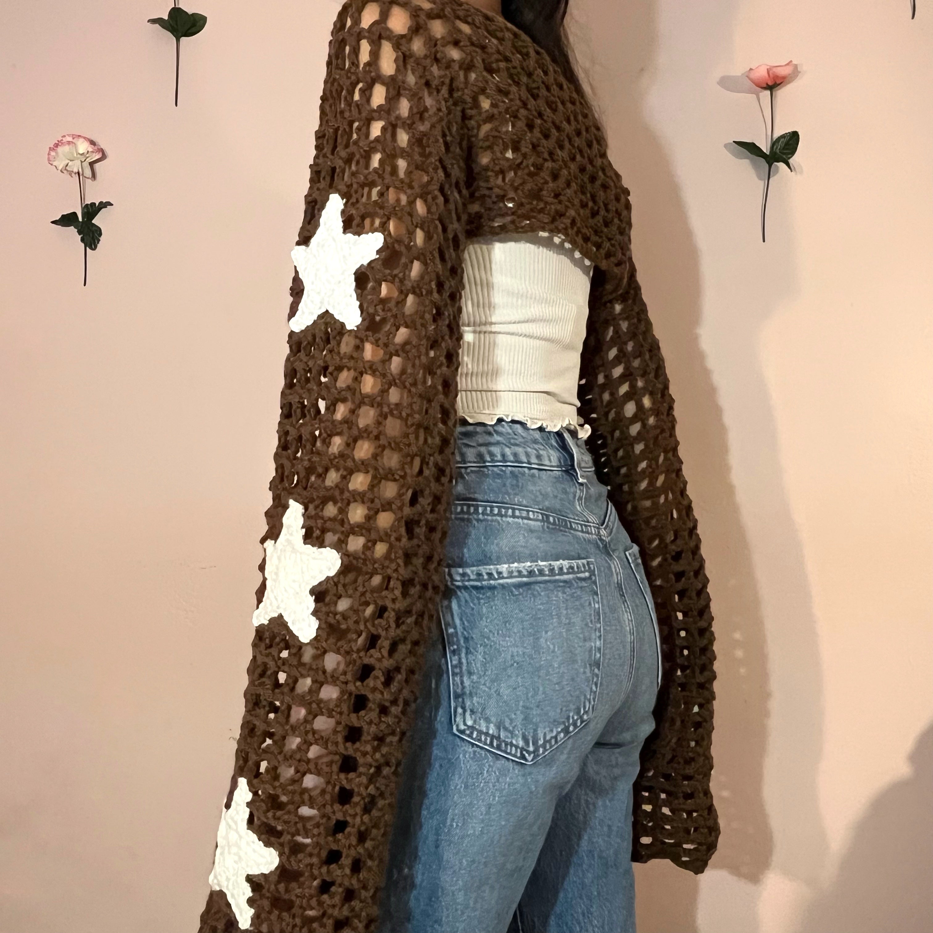 Starstruck Bolero Shrug (Brown/White)