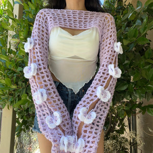 Butterfly Kisses Bolero Shrug (Lilac)