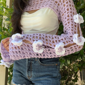 Butterfly Kisses Bolero Shrug (Lilac)