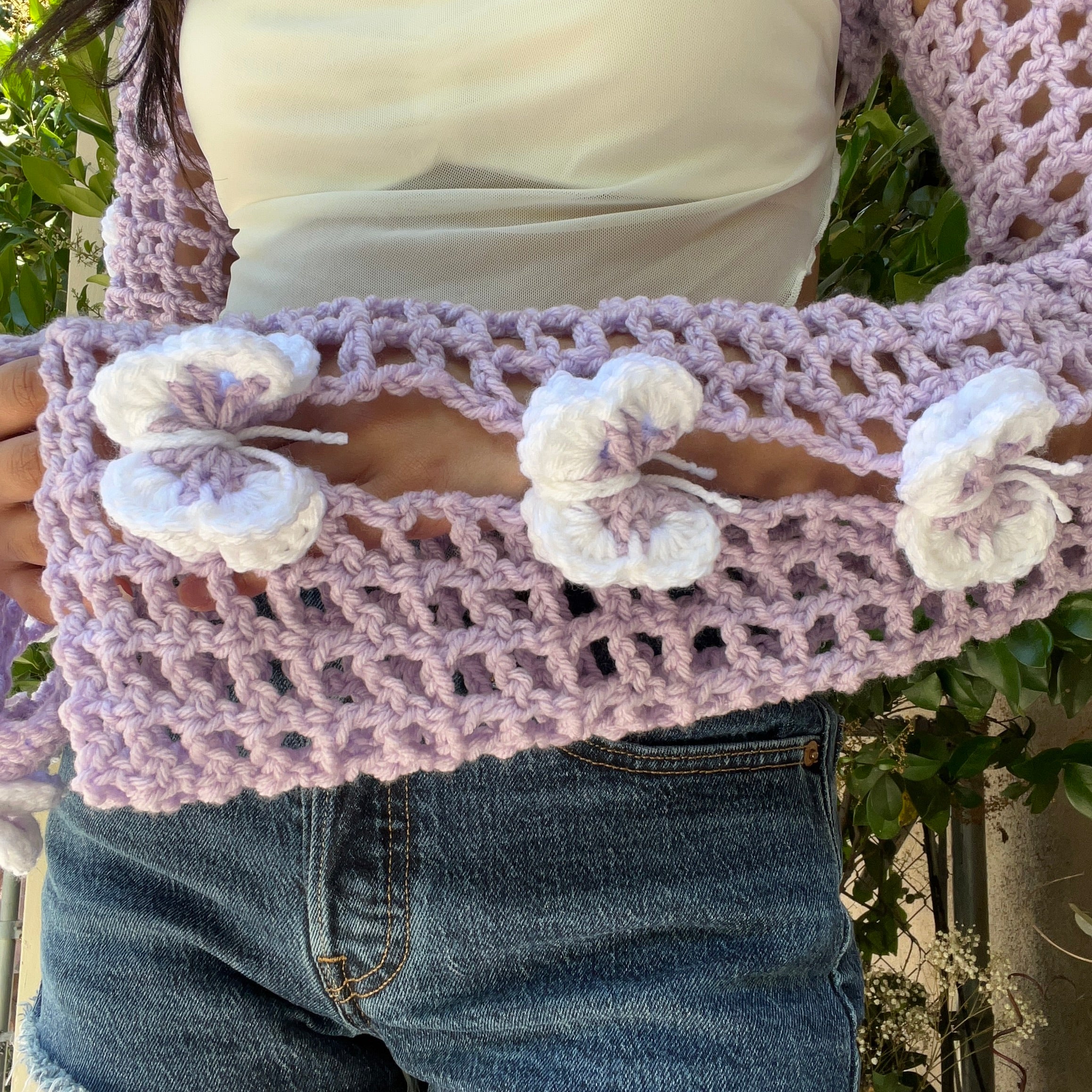 Butterfly Kisses Bolero Shrug (Lilac)