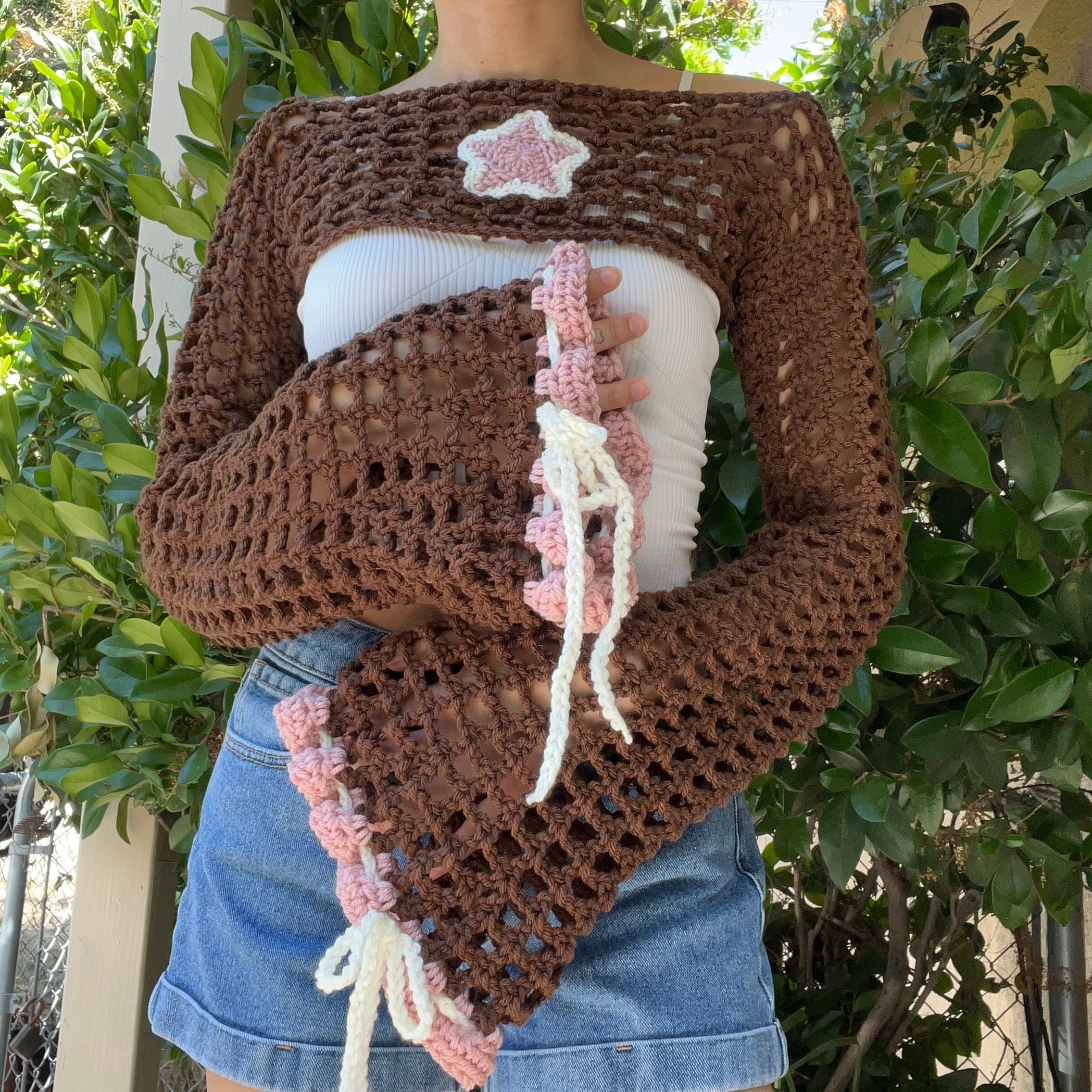 Fairy Flare Sleeve Shrug (Strawberry Chocolate)