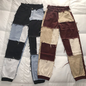 Stop And Stare Patchwork Pants